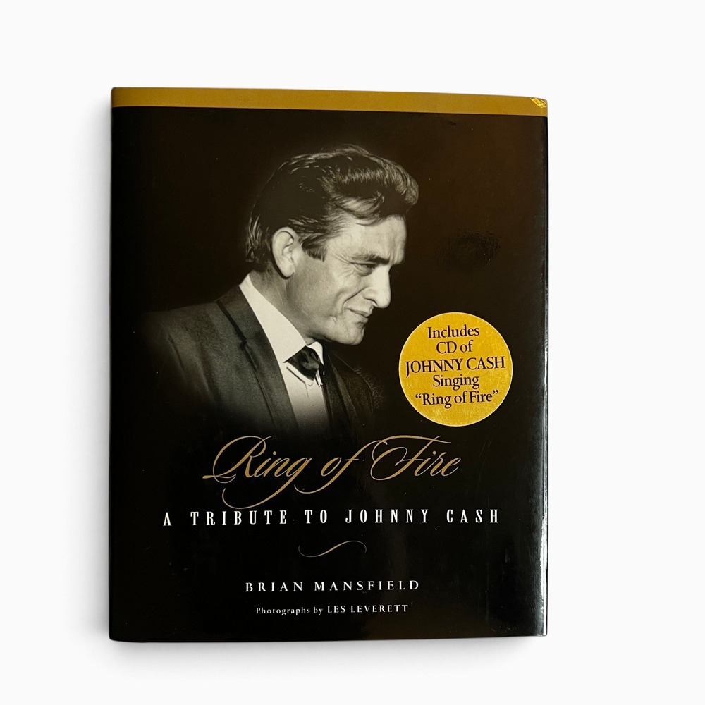 Johnny Cash Ring of Fire Tribute Book Brian Mansfield Hardcover w CD 2003